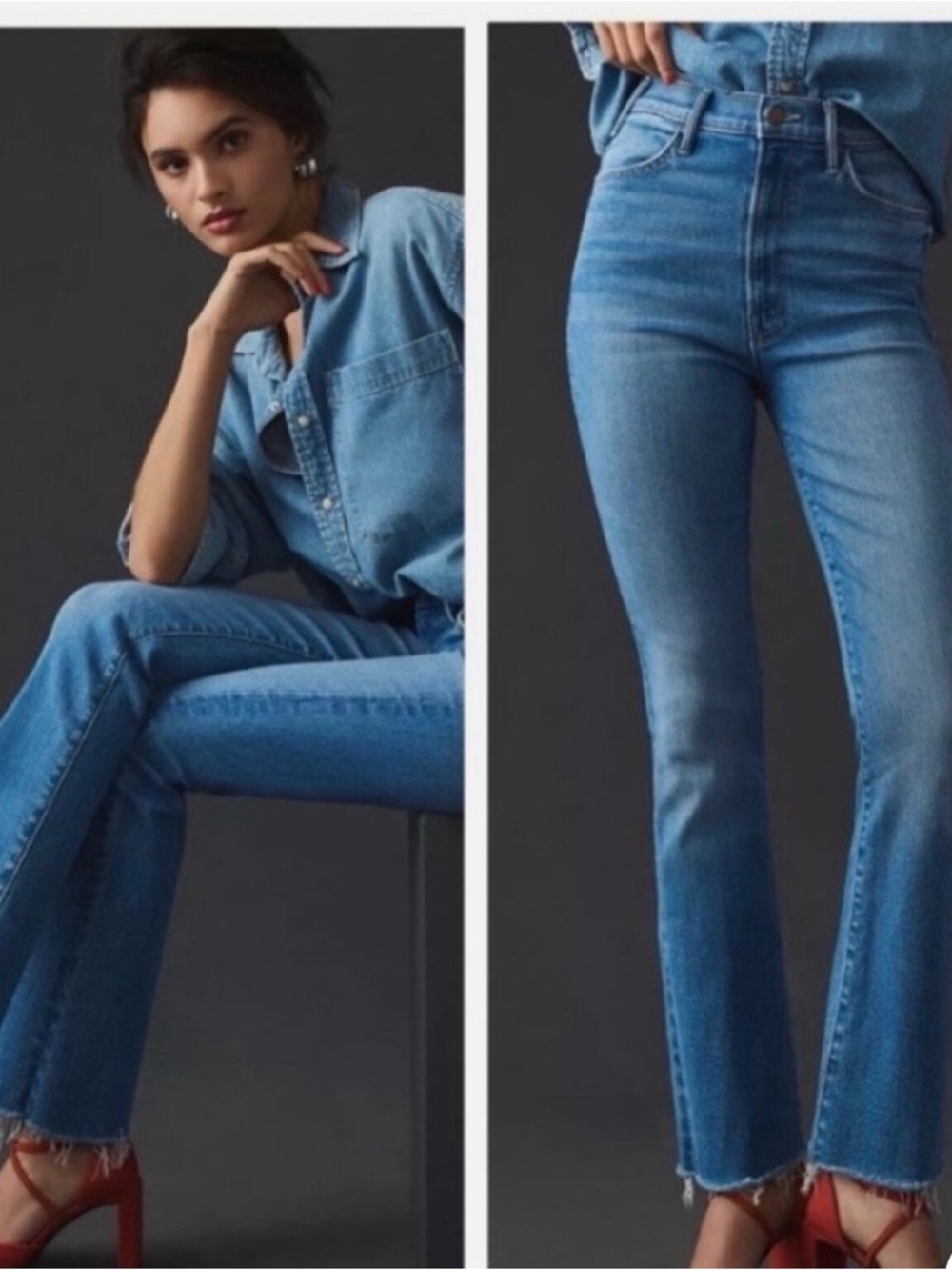 Mother the Tripper Ankle Fray Jeans
Color: Layover
Size 28
25” inseam